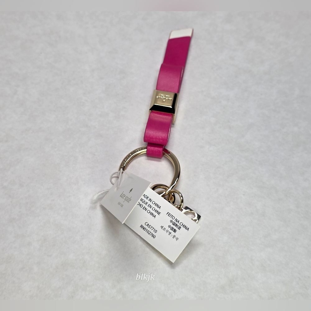 kate spade Key Fob/Bag Charm *Pink/White* NWT - Picture 9 of 12